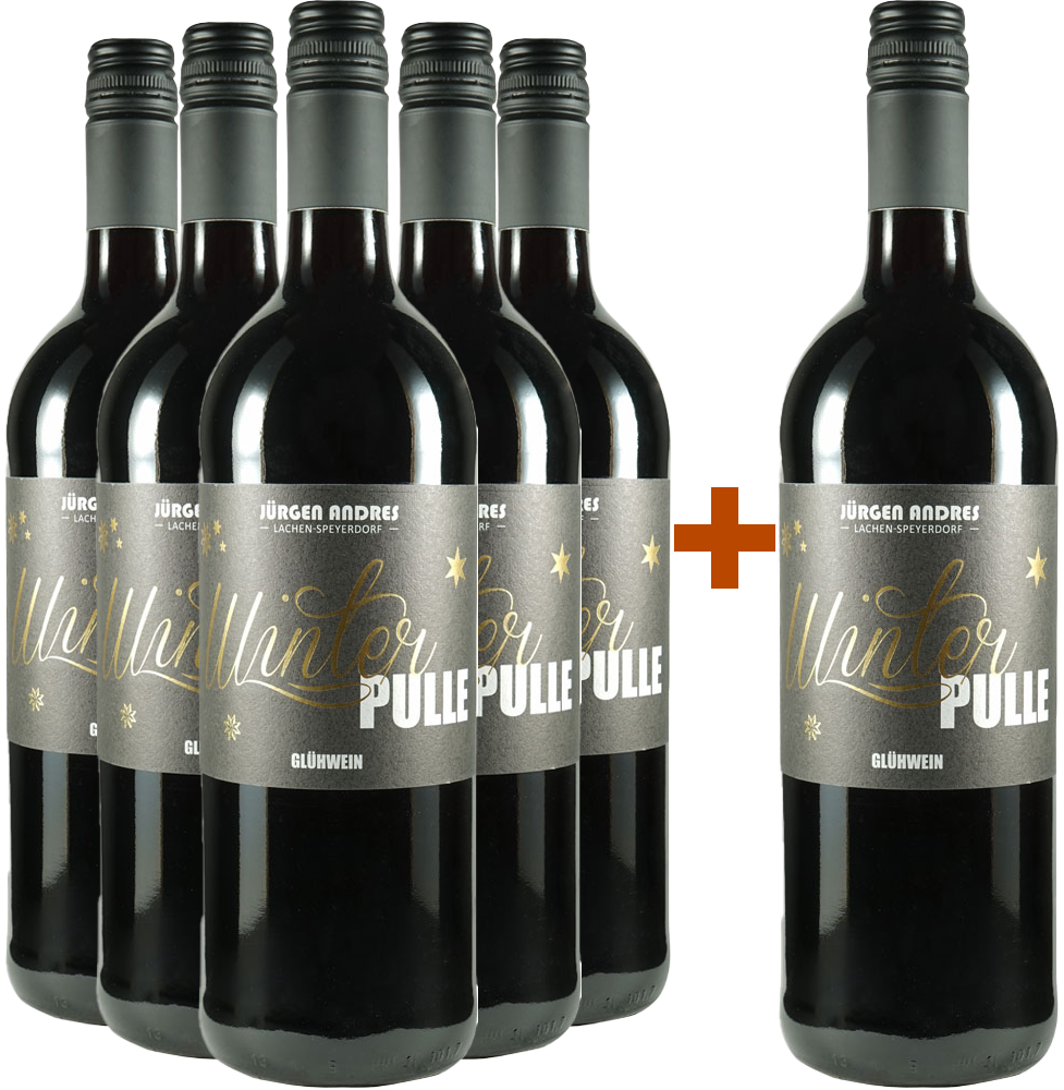 5+1 Glühwein Winterpulle rot Paket