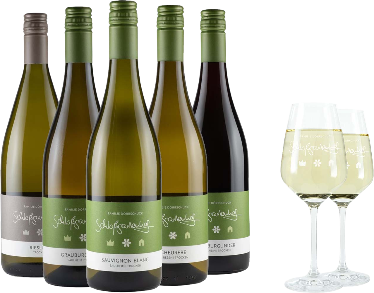 Probier-Paket trocken "Gemeinsam trocken trinken" + 2er Set Schott Zwiesel Gläser