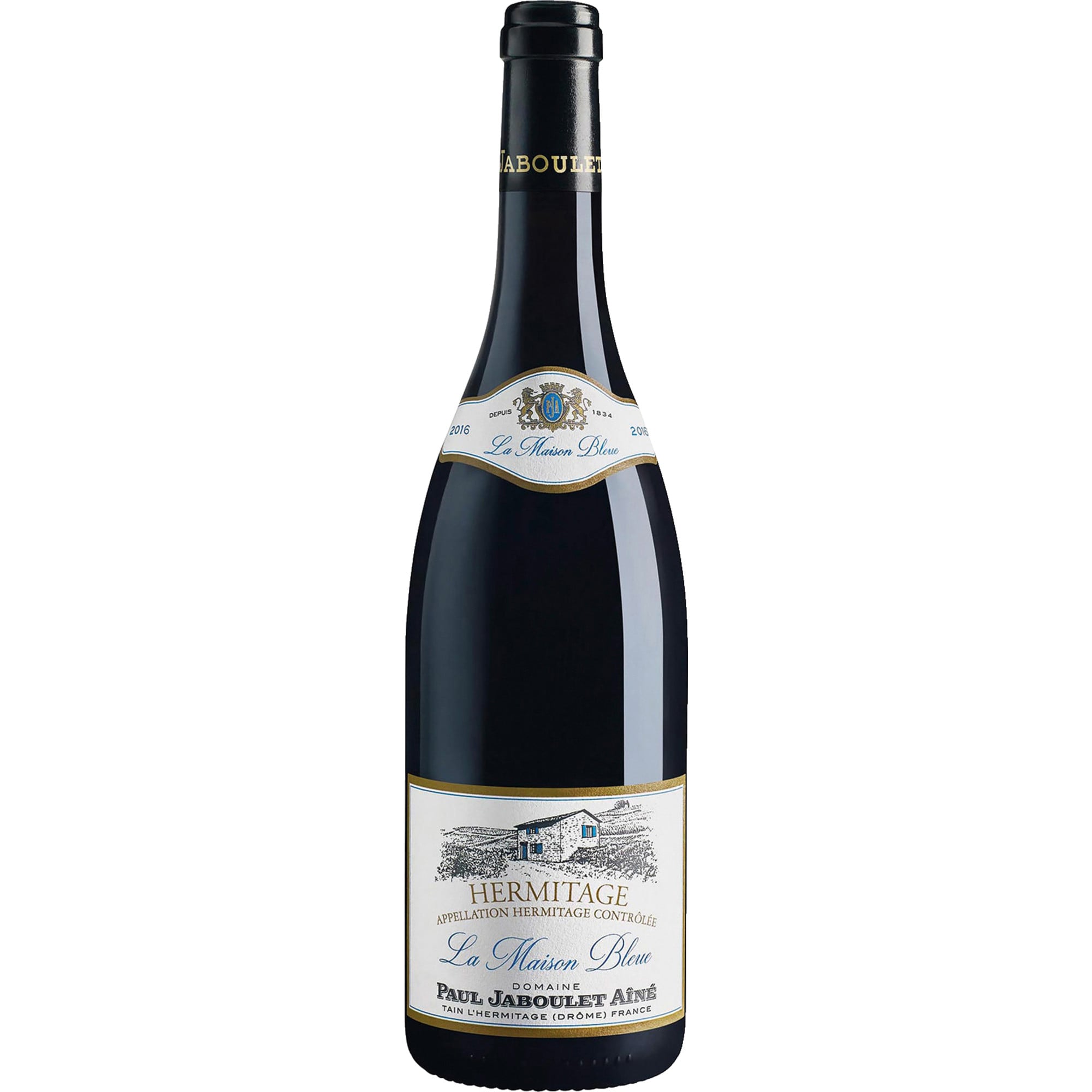 2017 La Maison Bleue Hermitage Rouge BIO reflection