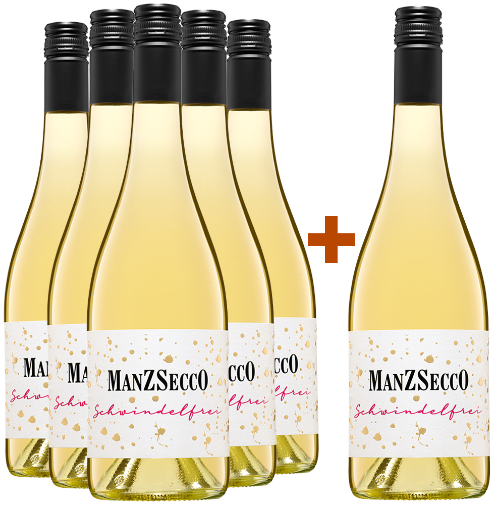 5+1 Paket ManzSecco "Schwindelfrei" alkoholfrei