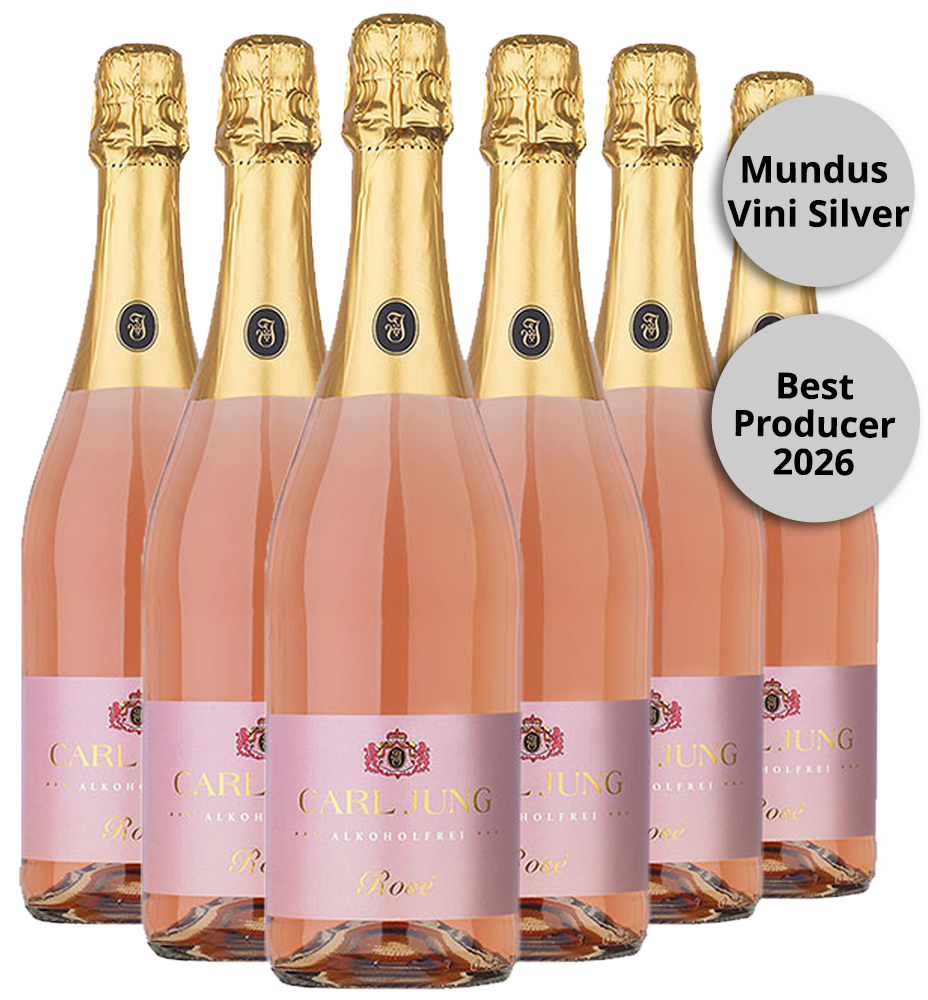 Mousseux Rosé - schäumendes Getränk aus entalkoholisiertem Wein (6 Flaschen)
