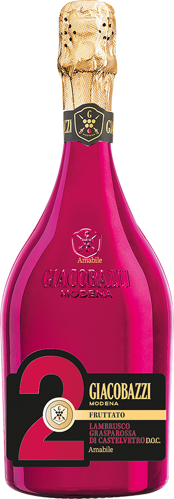 Giacobazzi 2 Lambrusco Grasparossa di Castelvetro DOC - Special Edition fuxia bottle
