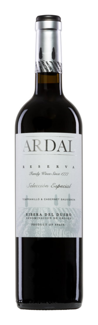 2018 Ardal Reserva Selección Especial Cuvée Ribera del Duero DOP reflection