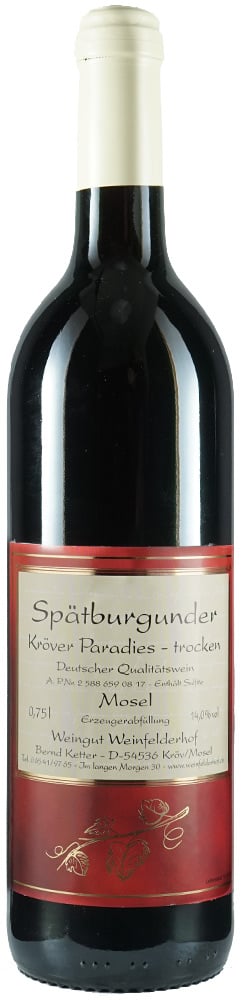 2016 Spätburgunder Rotwein