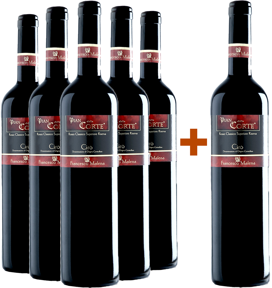 5+1 Paket Pian della Corte Rosso Classico Superiore Riserva Ciró DOC