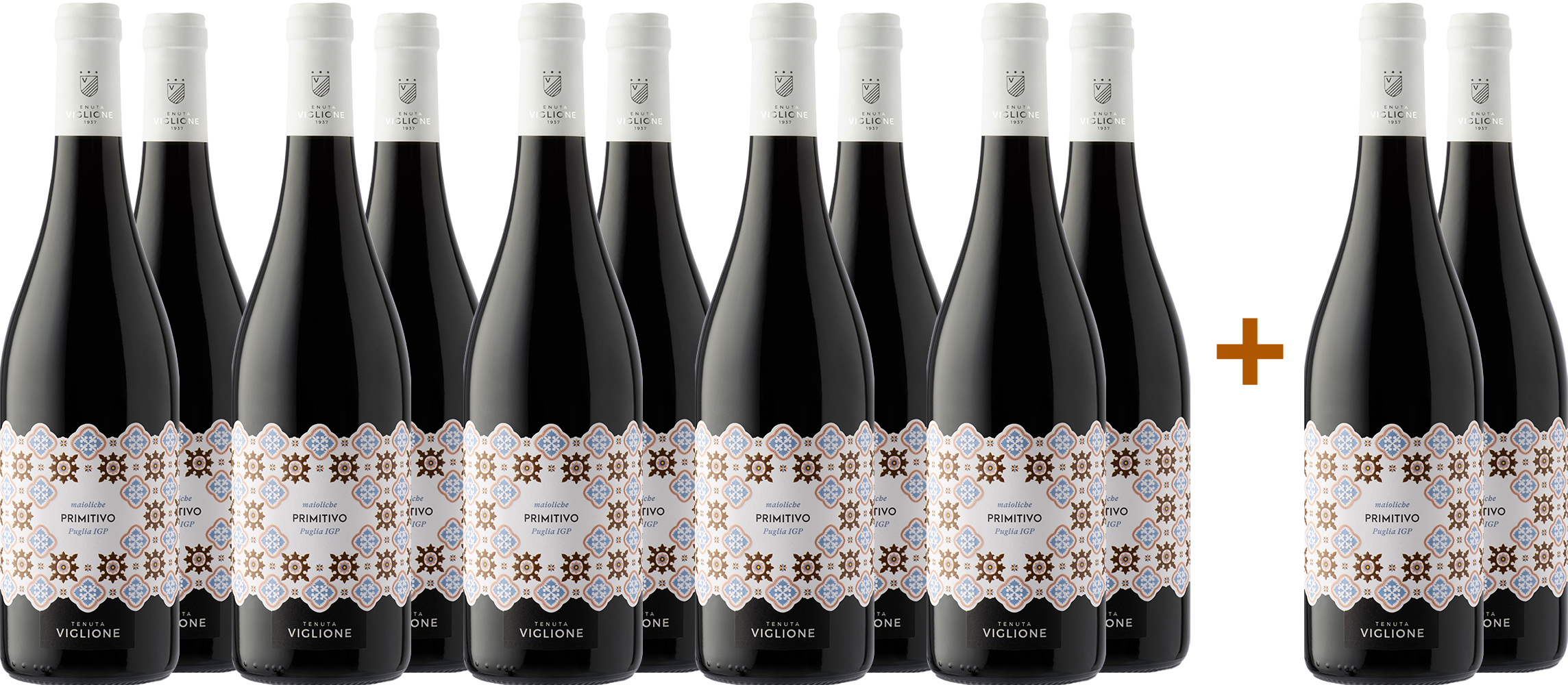 10+2 Paket Maioliche Primitivo Puglia IGP BIO