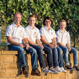 Hartmut, Felix, Anja und Moritz Luckert