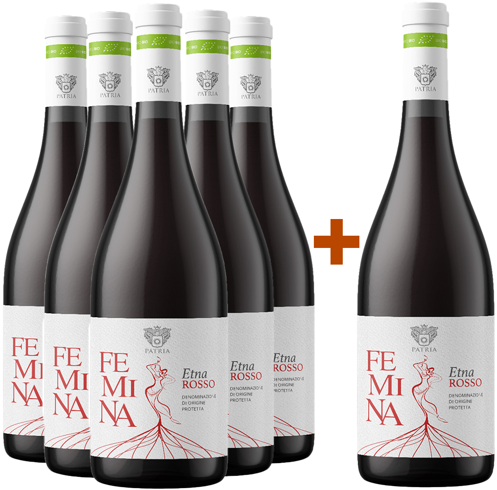 5+1 Paket Femina Rosso Etna DOC BIO