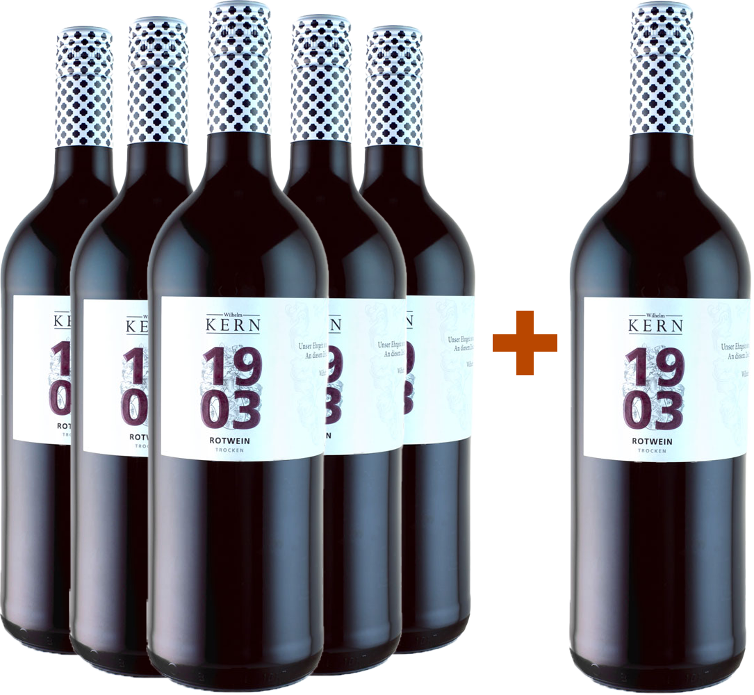5+1 Paket "1903" Rotweincuvée 1,0L