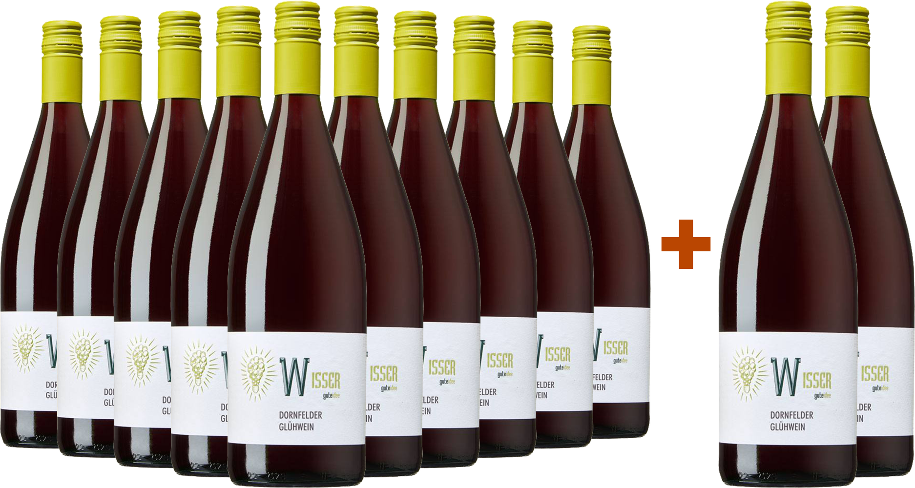 10 + 2 Paket Dornfelder Glühwein 1,0 L