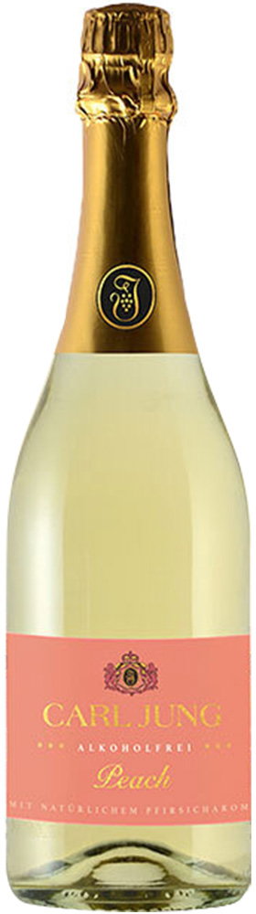 "Peach" schäumendes Getränk aus entalkoholisiertem Wein