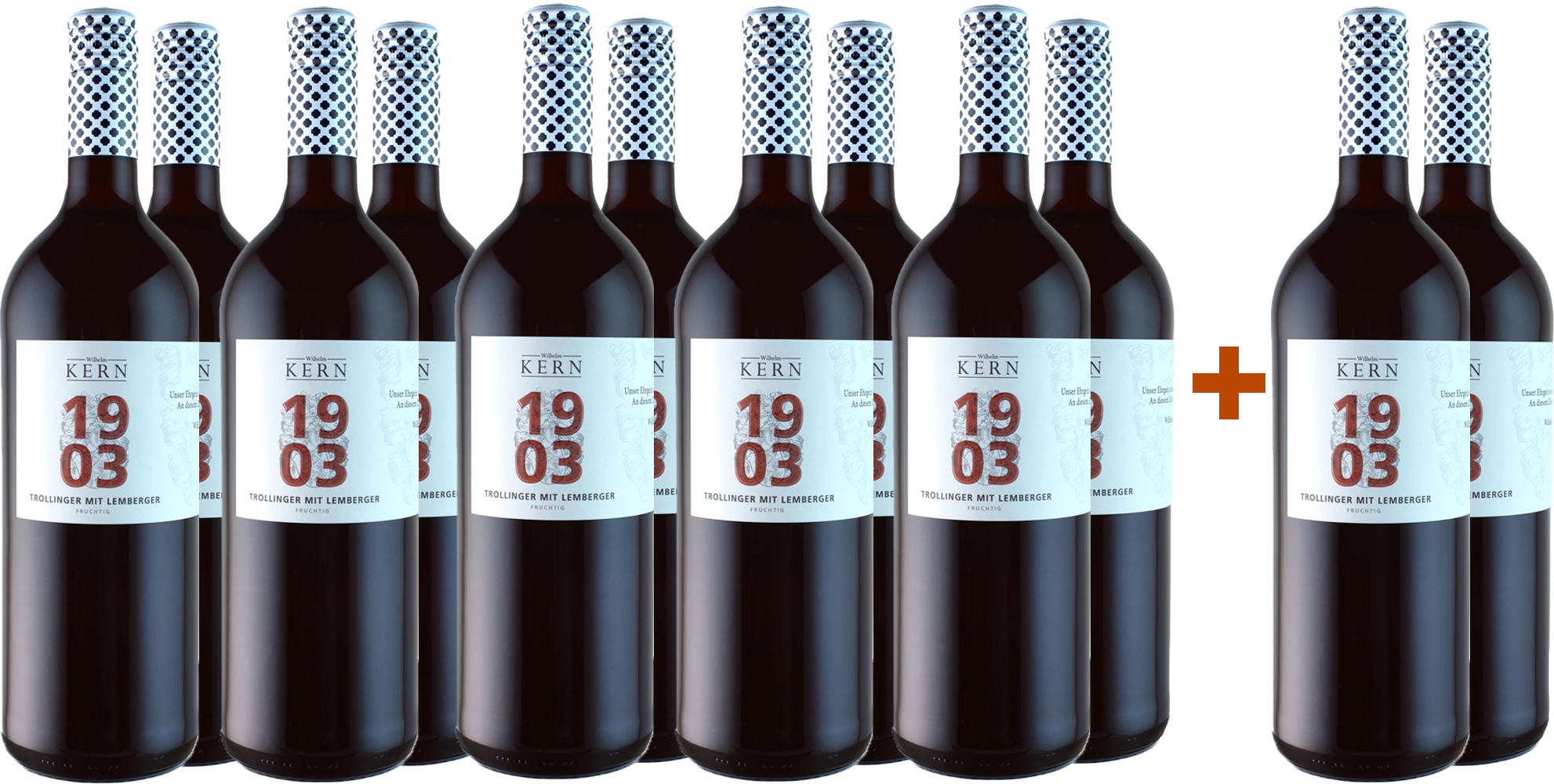 10+2 Paket "1903" Trollinger mit Lemberger fruchtig 1,0L