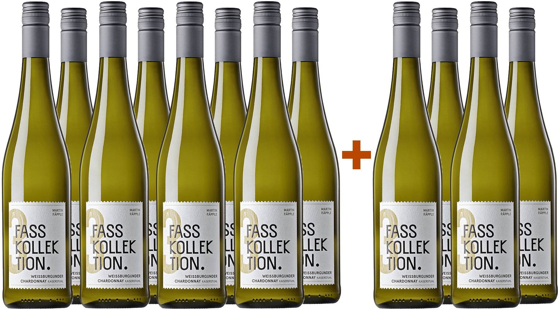 8+4 Paket Kaiserstuhl Weissburgunder + Chardonnay